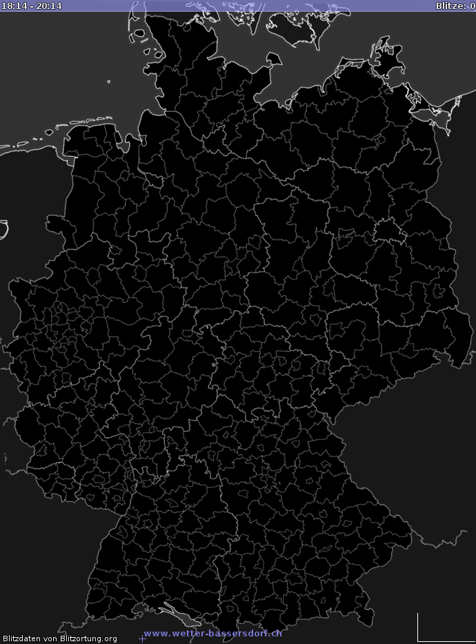 Lightning map Germany 2024-04-19 04:54:25